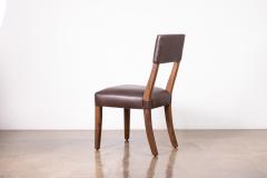  Costantini Design Exotic Wood High Back Dining Brown Leather Chair by Costantini Luca in Stock - 4704357
