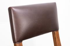  Costantini Design Exotic Wood High Back Dining Brown Leather Chair by Costantini Luca in Stock - 4704366