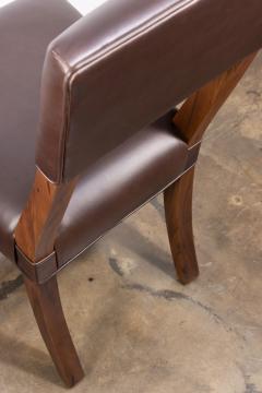  Costantini Design Exotic Wood High Back Dining Brown Leather Chair by Costantini Luca in Stock - 4704368