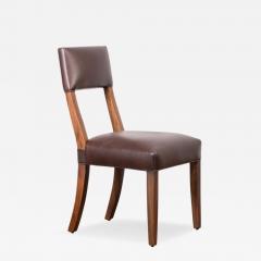  Costantini Design Exotic Wood High Back Dining Brown Leather Chair by Costantini Luca in Stock - 4705388
