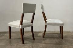  Costantini Design Exotic Wood High Back Dining White Leather Chair by Costantini Luca in Stock - 4704327