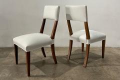  Costantini Design Exotic Wood High Back Dining White Leather Chair by Costantini Luca in Stock - 4704328