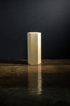  Costantini Design Goatskin Modern Minimal Side Table by Costantini Pergamino Hex Alto In Stock - 2060501