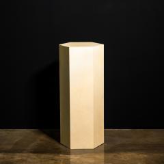  Costantini Design Goatskin Modern Minimal Side Table by Costantini Pergamino Hex Alto In Stock - 2060502