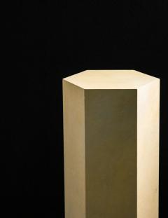  Costantini Design Goatskin Modern Minimal Side Table by Costantini Pergamino Hex Alto In Stock - 2060557