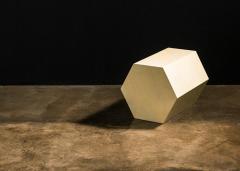  Costantini Design Goatskin Modern Minimal Side Table by Costantini Pergamino Hex Chico In Stock - 2060663