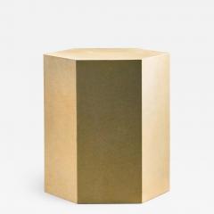  Costantini Design Goatskin Modern Minimal Side Table by Costantini Pergamino Hex Chico In Stock - 2075735