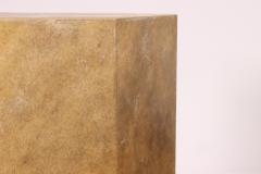  Costantini Design Goatskin Modern Side Table by Costantini Pergamino Hex Caramel In Stock - 4059277