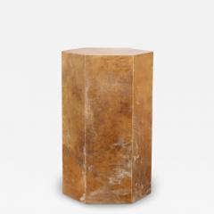  Costantini Design Goatskin Modern Side Table by Costantini Pergamino Hex Caramel In Stock - 4061435