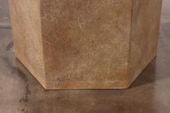  Costantini Design Goatskin Modern Side Table by Costantini Pergamino Hex Chico Caramel in Stock - 2823518