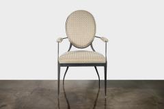  Costantini Design Hand Forged Iron Chair Upholstered in Fabric by Costantini Andre In Stock - 4701449
