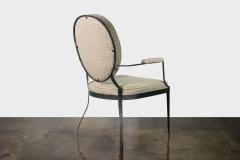  Costantini Design Hand Forged Iron Chair Upholstered in Fabric by Costantini Andre In Stock - 4701452