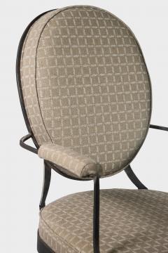  Costantini Design Hand Forged Iron Chair Upholstered in Fabric by Costantini Andre In Stock - 4701453