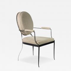  Costantini Design Hand Forged Iron Chair Upholstered in Fabric by Costantini Andre In Stock - 4701489