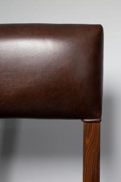  Costantini Design High Back Dining Chair in Exotic Wood and Brown Leather from Costantini - 3383186