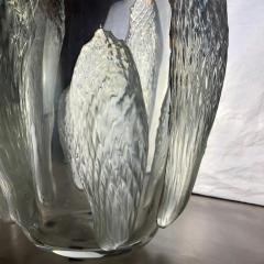  Costantini Design Late 20th Century Pair of Transparent Iridescent Murano Glass Vases Costantini - 1737360