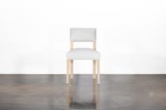  Costantini Design Light Blue Leather Dining Chair in Ivorywood by Costantini Bruno In Stock - 4696006