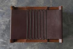  Costantini Design Luzio Slung Leather Stool in Argentine Rosewood with Leather Cording - 1580427