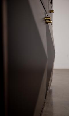  Costantini Design Macassar Ebony Modern Shelf Unit with Bronze Pulls from Costantini Zeno - 2341560