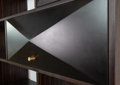  Costantini Design Macassar Ebony Modern Shelf Unit with Bronze Pulls from Costantini Zeno - 2341562