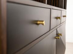  Costantini Design Macassar Ebony Modern Shelf Unit with Bronze Pulls from Costantini Zeno - 2341571