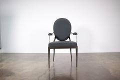  Costantini Design Metal Round Back Chair Upholstered in Fabric by Costantini Andre In Stock - 4701458