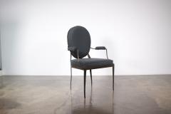 Costantini Design Metal Round Back Chair Upholstered in Fabric by Costantini Andre In Stock - 4701459