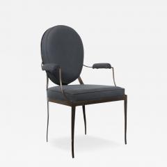  Costantini Design Metal Round Back Chair Upholstered in Fabric by Costantini Andre In Stock - 4701490