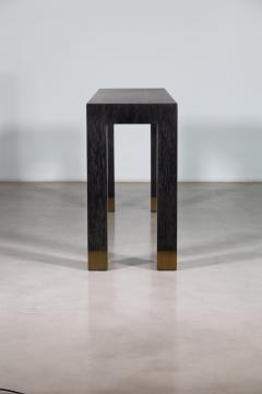  Costantini Design Minimal Console Table with Bronze Sabots in Black Maple Wood by Costantini Dino - 2647406