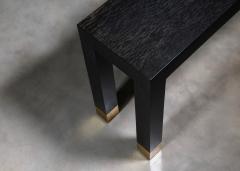  Costantini Design Minimal Console Table with Bronze Sabots in Black Maple Wood by Costantini Dino - 2647407