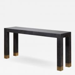 Costantini Design Minimal Console Table with Bronze Sabots in Black Maple Wood by Costantini Dino - 2667504