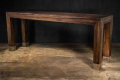  Costantini Design Modern Argentine Rosewood Console Table with Bronze Sabots by Costantini Dino - 3458355