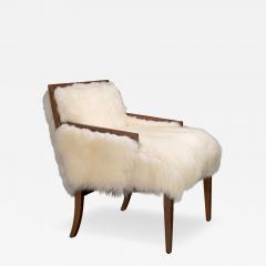 Costantini Design Modern Argentine Wood and Sheepskin Lounge Chair by Costantini Ovino In Stock - 4632547
