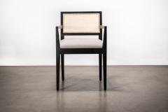  Costantini Design Modern Armchair with Caned Back in Ebonized Wood by Costantini Recoleta - 3023354