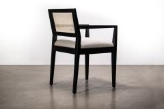  Costantini Design Modern Armchair with Caned Back in Ebonized Wood by Costantini Recoleta - 3023355