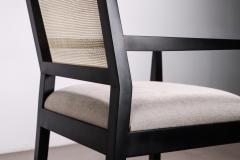  Costantini Design Modern Armchair with Caned Back in Ebonized Wood by Costantini Recoleta - 3023357