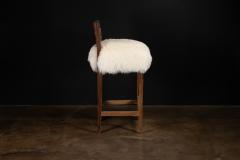  Costantini Design Modern Bar Stool in Argentine Rosewood and Sheepskin by Costantini Renzo Ovino - 4693697