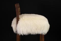  Costantini Design Modern Bar Stool in Argentine Rosewood and Sheepskin by Costantini Renzo Ovino - 4693708