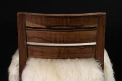  Costantini Design Modern Bar Stool in Argentine Rosewood and Sheepskin by Costantini Renzo Ovino - 4693712