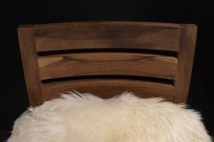  Costantini Design Modern Bar Stool in Argentine Rosewood and Sheepskin by Costantini Renzo Ovino - 4693714