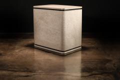  Costantini Design Modern Bedside Table in Gray Birdseye Maple Bronze from Costantini Elena - 3209446