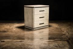  Costantini Design Modern Bedside Table in Gray Birdseye Maple Bronze from Costantini Elena - 3209447