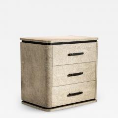  Costantini Design Modern Bedside Table in Gray Birdseye Maple Bronze from Costantini Elena - 3211067
