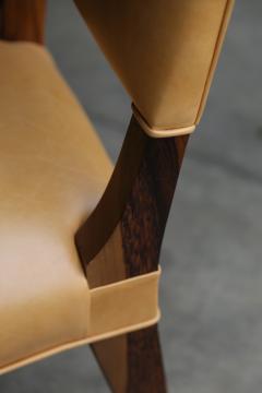  Costantini Design Modern Dining Chair in Exotic Wood and Leather by Costantini Bruno In Stock - 3553590