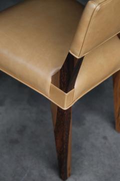  Costantini Design Modern Dining Chair in Exotic Wood and Leather by Costantini Bruno In Stock - 3553593