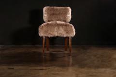  Costantini Design Modern Dining Chair in Exotic Wood and Sheepskin from Costantini Bruno Ovino - 2950330