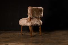  Costantini Design Modern Dining Chair in Exotic Wood and Sheepskin from Costantini Bruno Ovino - 2950332