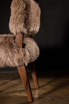  Costantini Design Modern Dining Chair in Exotic Wood and Sheepskin from Costantini Bruno Ovino - 2950333