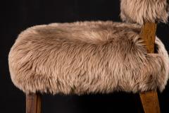  Costantini Design Modern Dining Chair in Exotic Wood and Sheepskin from Costantini Bruno Ovino - 2950338