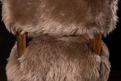  Costantini Design Modern Dining Chair in Exotic Wood and Sheepskin from Costantini Bruno Ovino - 2950340
